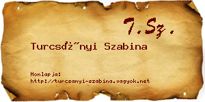 Turcsányi Szabina névjegykártya