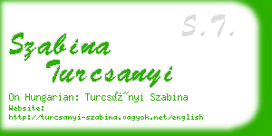 szabina turcsanyi business card